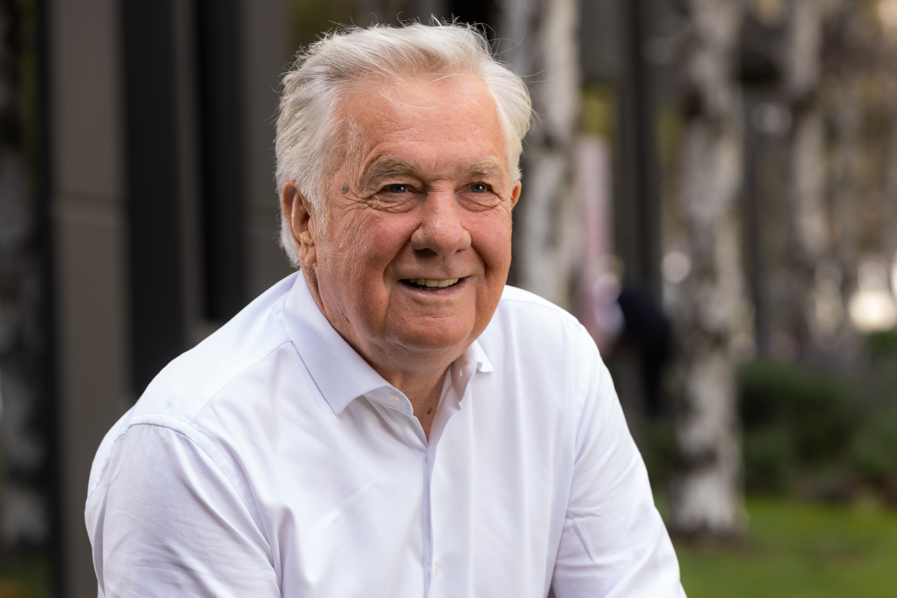 A close-up of Australian businessman and cycling philanthropist Gerry Ryan OAM. Credit Hamish Blair Photography